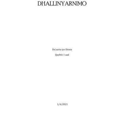 Da'yarta Iyo Diinta